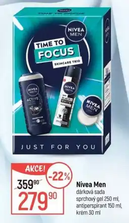 Globus Nivea Men skincare trio nabídka