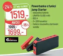 Globus Compass Powerbanka s funkcí Jump Starter nabídka