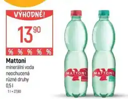 Globus Mattoni minerální voda neochucená nabídka
