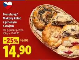 Lidl TVAROHOVÝ/MAKOVÝ KOLÁČ S PLNĚNÝM OKRAJEM nabídka