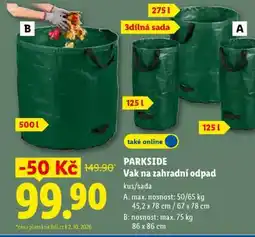 Lidl PARKSIDE Vak na zahradní odpad nabídka