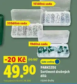 Lidl Parkside Sortiment drobných dílů nabídka