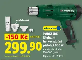 Lidl PARKSIDE Digitální horkovzdušná pistole 2 000 W nabídka