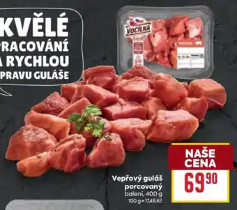 Billa Vocilka vepřový guláš porcovaný nabídka