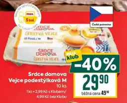 Billa Srdce domova Vejce podestýlková M nabídka