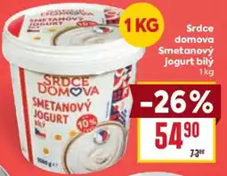 Billa Srdce domova smetanový jogurt bílý nabídka