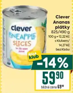 Billa Clever ananas plátky nabídka