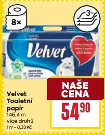 Billa Velvet toaletní papír nabídka