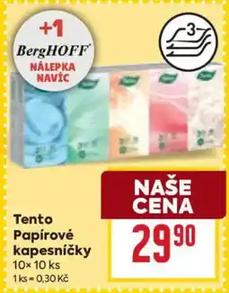 Billa BergHOFF papírové kapesníčky nabídka