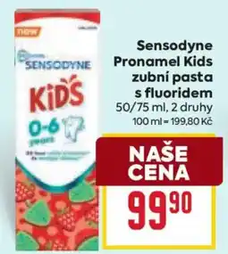 Billa Sensodyne Pronamel Kids zubní pasta s fluoridem nabídka