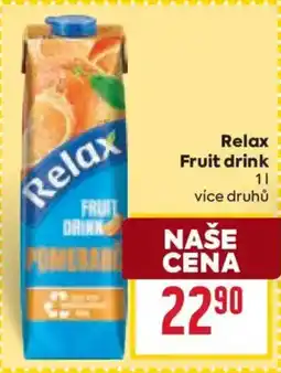 Billa Relax fruit drink nabídka