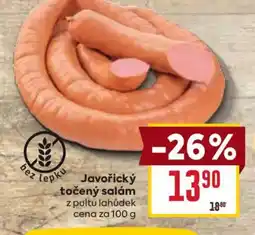 Billa Javořický točený salám nabídka
