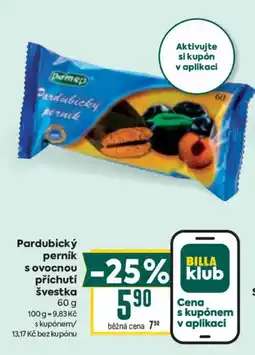 Billa Pamep pardubický perník s ovocnou příchutí nabídka