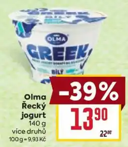 Billa Olma řecký jogurt nabídka