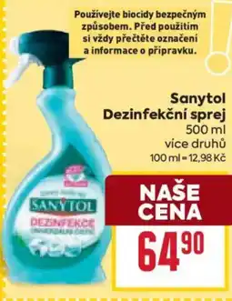 Billa Sanytol dezinfekce nabídka