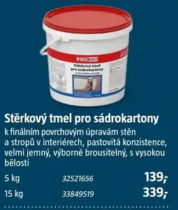 Bauhaus ProDau stěrkový tmel pro sádrokartony nabídka