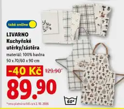 Lidl LIVARNO Kuchyňské utěrky/zástěra nabídka