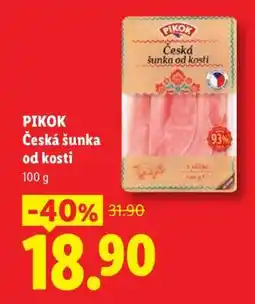 Lidl Pikok ČESKÁ ŠUNKA OD KOSTI nabídka