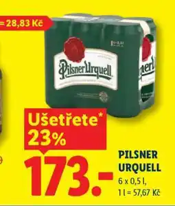 Lidl Pilsner Urquell nabídka