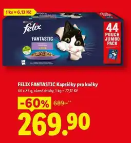 Lidl Felix Fantastic Kapsičky pro kočky nabídka