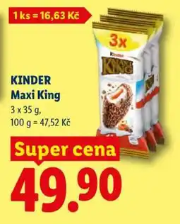 Lidl Kinder Maxi King nabídka