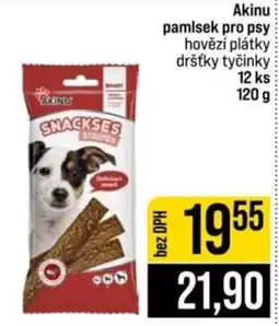 Jip Akinu pamlskek pro psy hovězí plátky drštky tyčinky nabídka