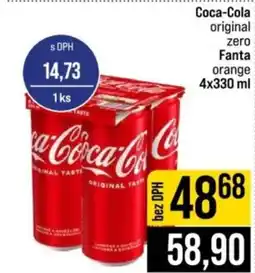 Jip Coca-Cola original zero Fanta orange nabídka