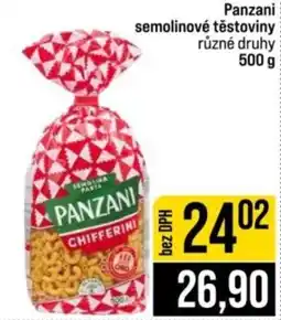 Jip Panzani semolinové těstoviny nabídka