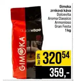 Jip Gimoka zrnková káva Dolcevita Aroma Classico Armonioso Gran Festa nabídka