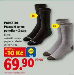 Lidl Parkside Pracovní termo ponožky – 2 páry nabídka