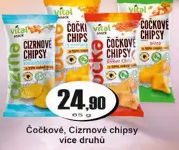 Adam vital snack čočkové cizrnové chipsy nabídka