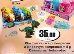 Adam Koka plastové vejce s překvapením a jahodovým komprimátem nabídka