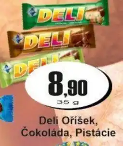 Adam Deli Oříšek, Čokoláda, Pistácie nabídka