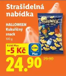 Lidl HALLOWEEN Kukuřičný snack nabídka