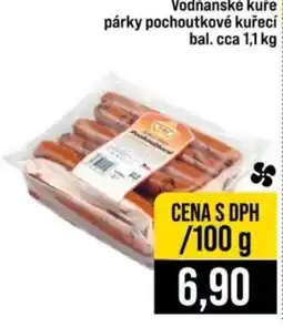 Jip Vodňanské kure párky pochoutkové kuřecí nabídka