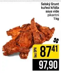 Jip Selský Grunt kuřecí křídla sous vide pikantní nabídka