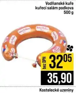 Jip Kostelecké uzeniny vodňanské kuře kuřecí salám podkova nabídka