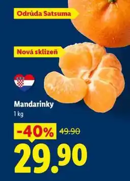 Lidl Mandarinky nabídka