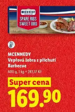 Lidl MCENNEDY Vepřová žebra s příchutí Barbecue nabídka
