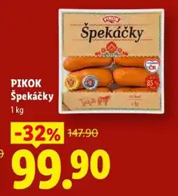 Lidl PIKOK ŠPEKÁČKY nabídka