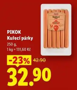 Lidl PIKOK Kuřecí párky nabídka