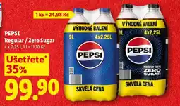Lidl PEPSI Regular / Zero Sugar nabídka