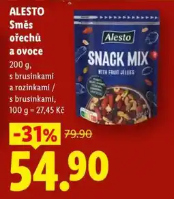 Lidl Alesto SMĚS OŘECHŮ A OVOCE nabídka