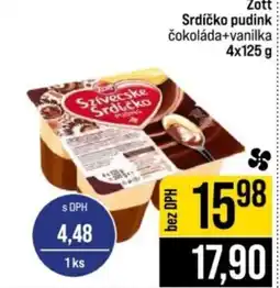 Jip Zott srdíčko pudink čokoláda+vanilka nabídka