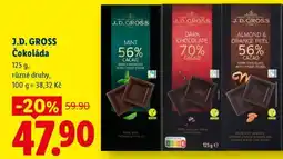 Lidl J.D. Gross Čokoláda nabídka