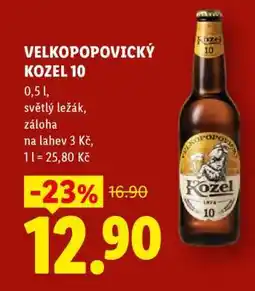 Lidl Velkopopovický Kozel 10 nabídka