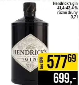Jip Hendrick's gin nabídka