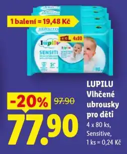 Lidl LUPILU Vlhčené ubrousky pro děti nabídka