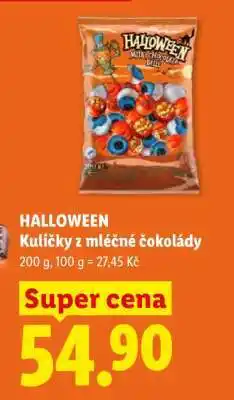 Lidl HALLOWEEN Kuličky z mléčné čokolády nabídka