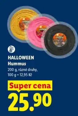 Lidl HALLOWEEN Hummus nabídka